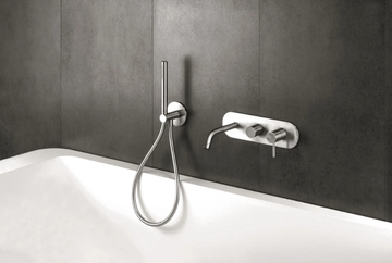 PIX CRIPX102 - Wall-mounted bathtub mixer with hand shower by CRISTINA Rubinetterie - view 3